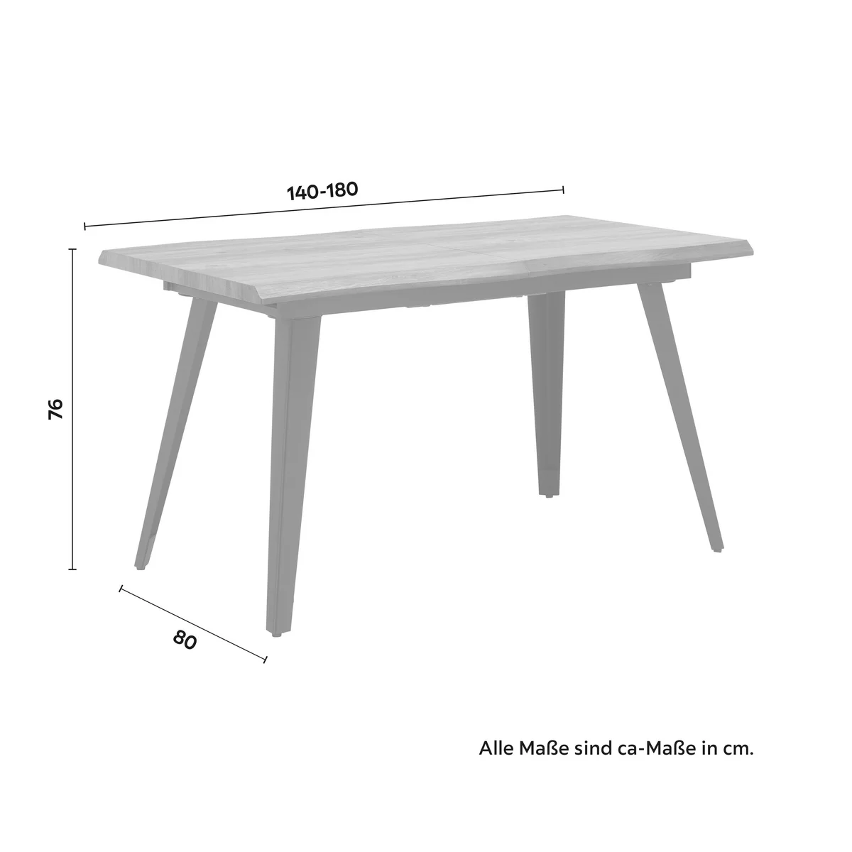 Rozkládací jídelní stůl Ján 140-180x80cm - Obrázek 5