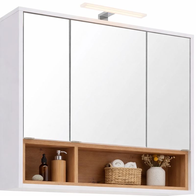 Zrcadlová skříňka MILANO, šířka/výška/hloubka: 80/72/23 cm - Obrázek 2