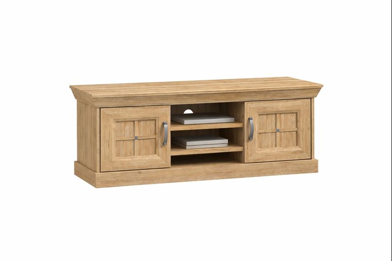 KOMODA POD TELEVIZI CANNES barvy dubu š/v/hl : 143/62/47 cm